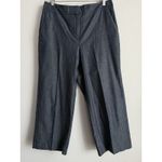Ann Taylor Chambray Wide Leg Crop Pants Women's Size 10 Business Casual Travel Photo 2