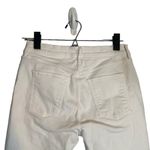 3x1 NYC White Fringe Raw Hem Denim Jeans Classic Bermuda Shorts Women Sz 27 Photo 2