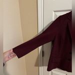 Talbots Plus Jacket Blazer Red Black Stripes Notch Collar Petite 2XP Photo 2