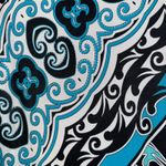 CACHE Teal Black White Paisley Sleeveless Chain Belt Maxi Dress EUC Small Blue Photo 7