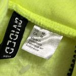 H&M  size medium neon yellow green pullover sweatshirt long sleeve 1/4 zip neck Photo 6