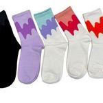 5 pairs of women’s knit cotton socks set , mix color Photo 0