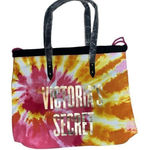 Victoria's Secret  Tote Bag Snap Cinch Bag Pockets Yellow‎ Pink New Large Photo 0