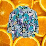 Dress Barn‎ Blue, White, Yellow and Black Floral Jacket Size 20W Blue Photo 2