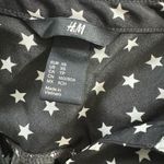 H&M XS Black Star Print Button Down Shirt – Relaxed Fit Photo 3