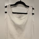 L.L. Bean Size S White Scoop Neck Cotton Stretch Tank Top Photo 1
