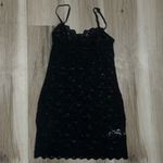 Edikted  Melia Sheer Lace Mini Dress Black Women’s Small Photo 1