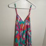 Goa Beachwear by Japna Cover Up Dress Neon Geometric XL Pink Photo 6