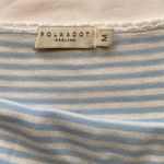 Polkadot baby‎ blue and white striped tank top size medium Photo 2