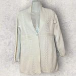 Liz Claiborne Liz Wear Women's Size Medium  Crochet One Button Cardigan Sweater Photo 0
