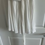 Angel Biba  Pleated Ruffle Sleeveless White Lined Dress Photo 7