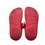 FitFlop Walkstar Toe Post Sandals Red White Striped Flip Flop Comfort Size 9 Photo 5