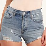 Free People  REVOLVE Sofia Light Wash Distressed Denim Shorts size 28‎ Photo 0