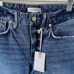 Good American  High Rise Distressed Straight Denim Jeans Blue Size 26/2 NEW Photo 5