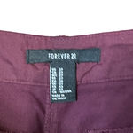 Forever 21 Forever 21 Pants Size 27 Wine 100% Cotton Pleated Womens 27X27.5 Photo 3