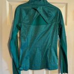 Danskin Teal Quarter Zip Pullover with Crossed Back Photo 0