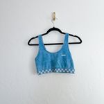 Vans  | Checked Out Niagara Blue Mineral Wash Sports Bra & Biker Short Set Blue Photo 2