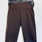 Yelete OS Brown Seamless Spandex Biker Shorts Photo 2