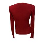 Women's Dark Red Button Photo 4