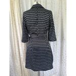 ZARA  Blogger Black Tape Geometric Ruched Satin Wrap Side Tie Blazer Dress XS Photo 2