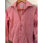 Brooks Brothers  Petite‎ Fitted Stretch Pink Striped Petite 4 Photo 3