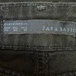 Zara Basic Black Mid Rise Cotton Stretch Denim Cropped Skinny Jeans Size 8 Photo 3