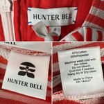 Hunter Bell Cosi Striped Midi Dress Red Poppy White Button Front Size 2 NWT Photo 6