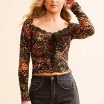 Free People Black Ruched Long Sleeve Photo 1