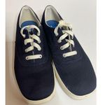 Keds Stretch Classic Navy Canvas Sneakers Casual Comfort Lace-Up Shoes 7 1/2 Photo 0