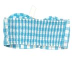 Gilly Hicks 💙SALE3/$25  SYDNEY BLUE WHITE CHECK BUSTIER SLEEVELESS SMOCK CROP TOP Photo 3