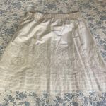 Isaac Mizrahi Live White A-Line Cotton Embroidered Skirt Size Large Photo 0