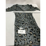 Ann Taylor Womans Midi Wrap Dress Small Scoop Neck Multi Camo Print 3/4 Sleeve Photo 4