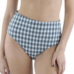 Faithfull the Brand  Womens Blue Check Print Swim Bottom‎ L Photo 0