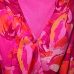 Flying Tomato  Floral Bodysuit Pink Orange Long Sleeve coquette boho Sheer Size S Photo 3