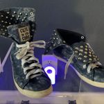 Hot Topic Cute To The Core Blue Denim Studded Foldable High Top Sneakers Photo 2