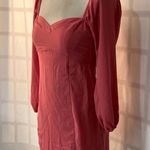 Abercrombie & Fitch Pink Long Sleeve Corset Seamed Smocked Back Dress Size XS Photo 4