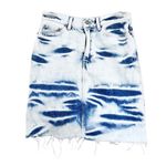 ZARA  Blue Tie Dye A-Line Denim Mini Skirt Size XS Photo 0