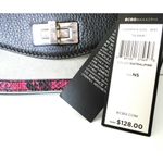 BCBGMAXAZRIA NEW BCBG Max Azria Black Leather Canvas Python WRISTLET Handbag Purse Sloan NWT Photo 2