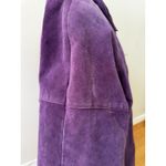 Starting Point Womens Purple Split Pig Skin Leather Bomber Jacket Vintage Size M Size M Photo 9