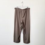 Primark [] Brown White High Rise Side Stripe Wide Leg Pants Elastic Waist Size XL Photo 1