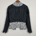 Alberto Makali Blazer Jacket Women Medium Black White Pattern Grommets Crinkle M Photo 11