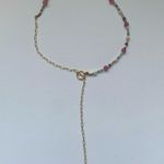 Gold Half Paperclip Half Beaded Handmade Necklace Photo 5
