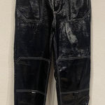 Choosy Pants Womens 0 Black Faux Leather Cargo Clip Pocket High Rise Photo 0