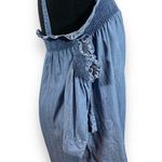 BLANK NYC Denim Dress Off Shoulder Sleeve Cuffs Photo 7