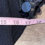 Sioni Milano Black Illusion Sheer Floral Embellished Sleeve Sweater Size Small Photo 8