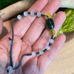 Handmade Adjustable Silk Jade Bracelet Green Photo 2