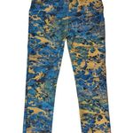 Soft Surroundings  sz m straight leg florentine pants watercolor turquoise/gold Photo 1