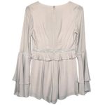 For Love & Lemons Women’s Emilia Ivory Long Sleeve Romper Small Photo 4