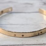 Almost A Brassy Shade of Gold Tone Cuff Bracelet Photo 2