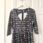 Dolly and Dotty Unique Vintage Billie Navy Blue Science Lab Midi Flared Dress 10 Photo 2
